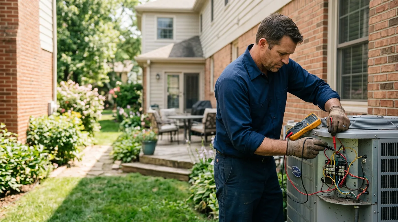 HVAC technician working near Granite City, IL